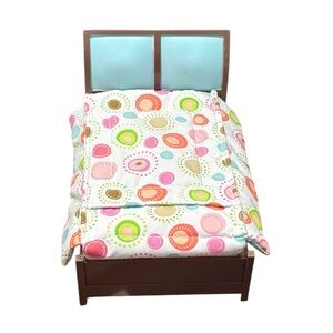 Fisher Price Loving Family Dollhouse Double Bed With Quilt